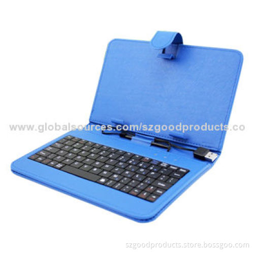 Wired Keyboard for Computers with Cheap Price, PU Leather Case, USB Cable for Universal Tablet PCs
